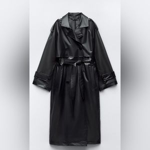 Oversize transparent trench coat
